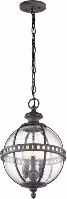 Lampada a sospensione esterna bronzo Halleron Kichler 3xE14