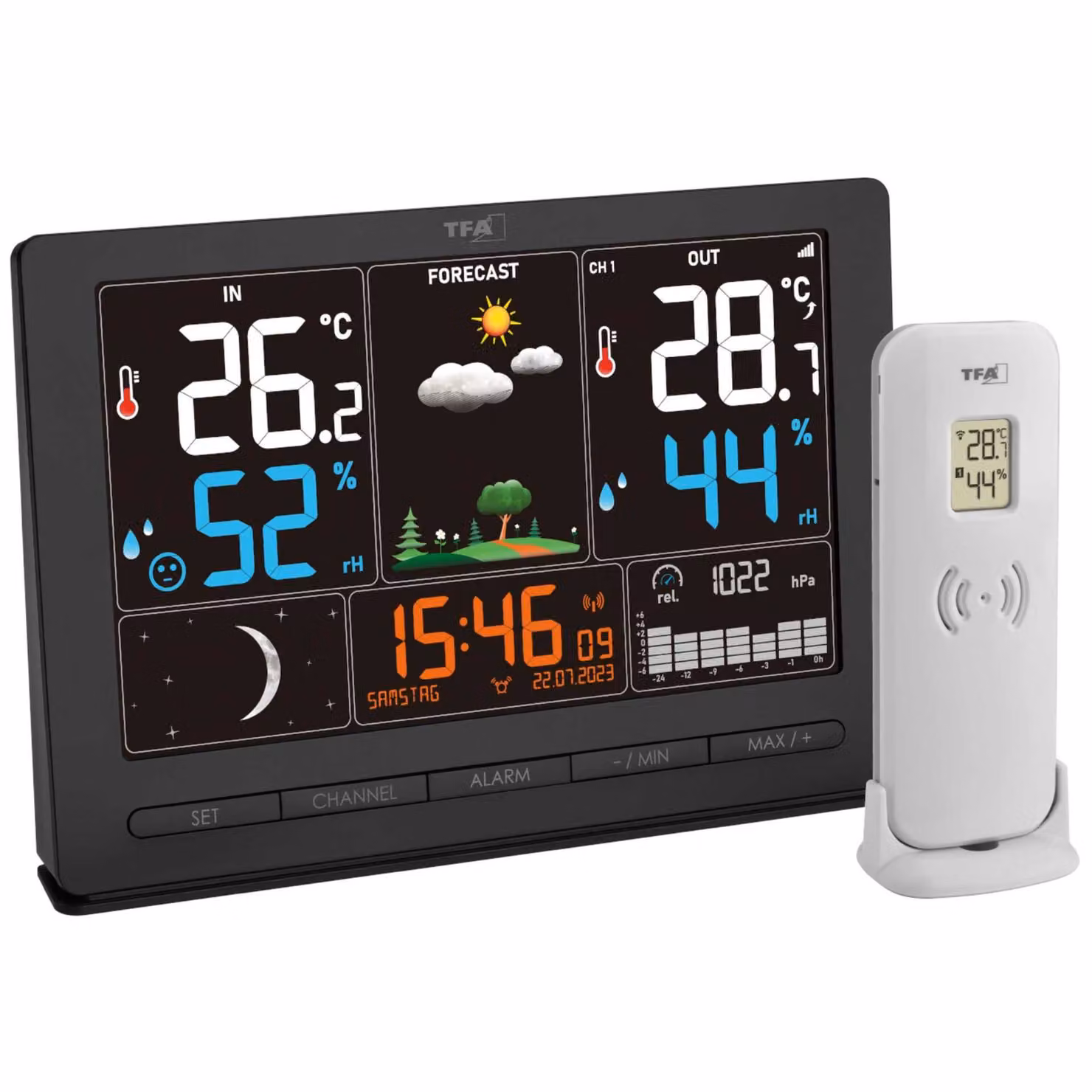 TFA 35.1118.01 stazione meteo radio SEASON nera