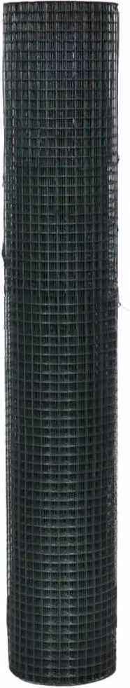 Recinto Pollaio in Rete Zincato Rivestimento PVC 10x1 m Verde
