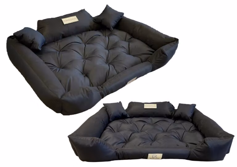 Letto grande per cani e gatti 100 x 75 nero - Kingdog taglia L