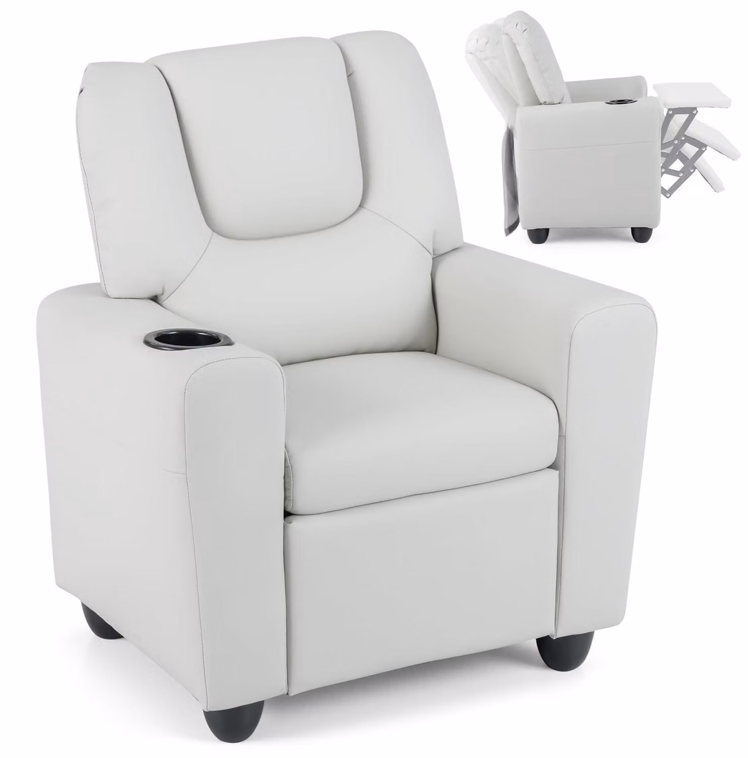 FANTASK: Poltrona per bambini, poltrona relax con funzione relax, schienale regolabile e