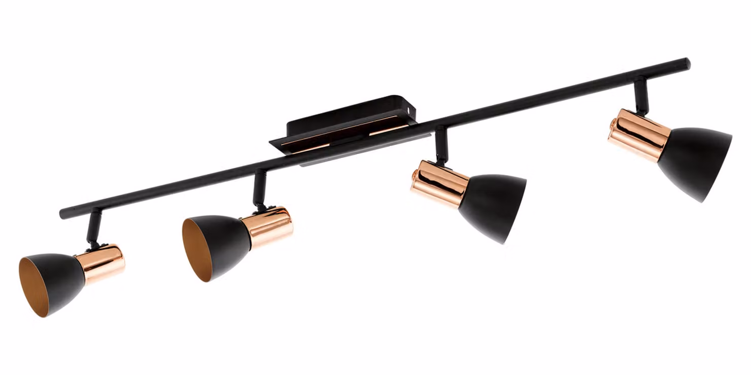 Eglo 94587 Barnham Faretto LED 4 x 33 W acciaio nero rame