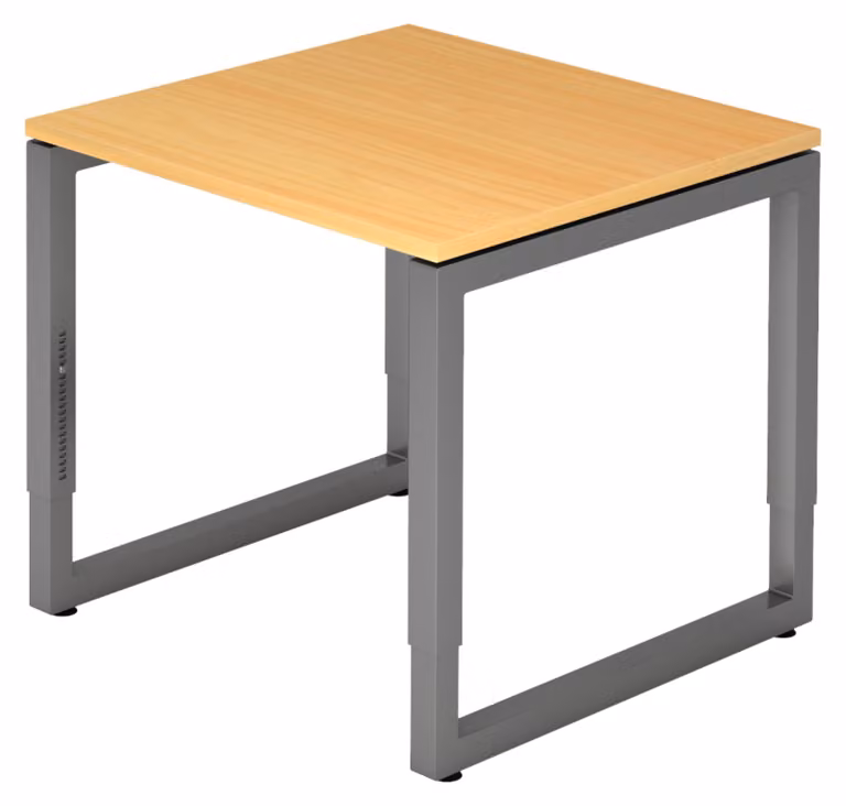 bümö Scrivania Serie-R - Decorazione: faggio, dimensioni: 80 x 80 cm, struttura: grafite