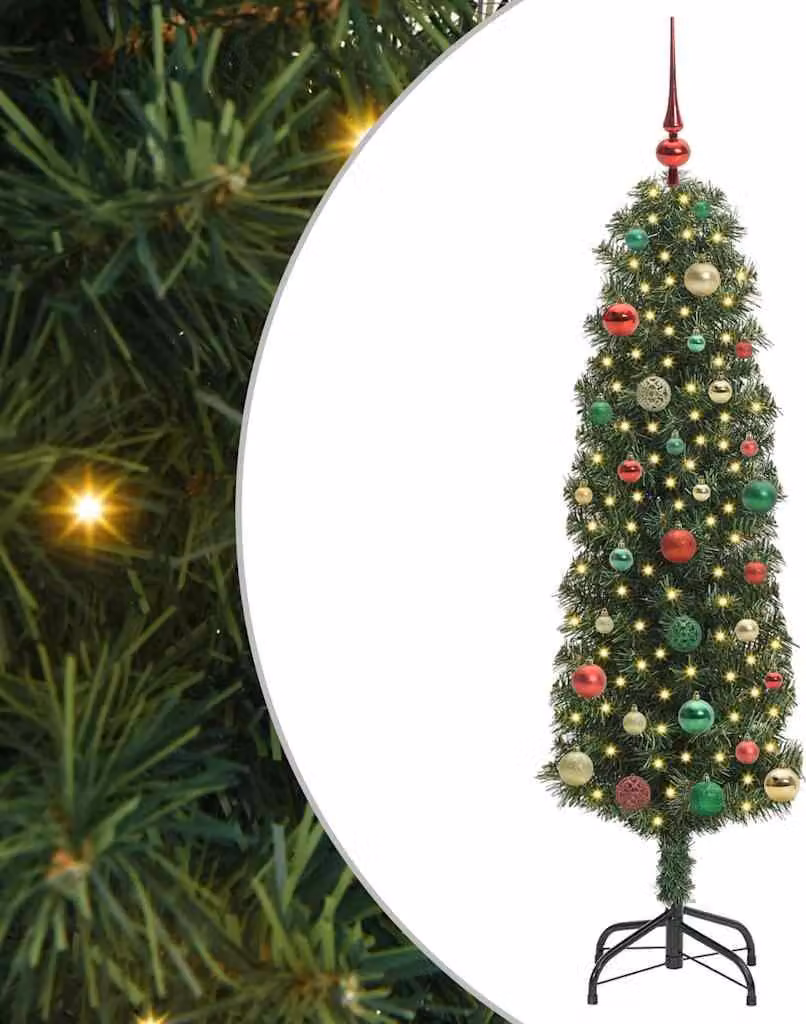 Albero di Natale artificiale con 150 LED Verde 150 cm
