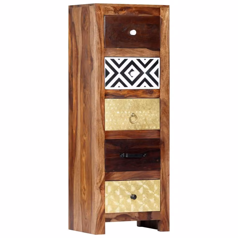 vidaXL Mobile laterale 40x30x110 cm in legno massiccio di acacia