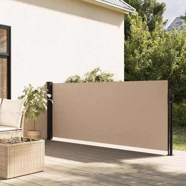 vidaXL Tenda da Sole Laterale Retrattile Beige L: 300 cm, H: 100 cm