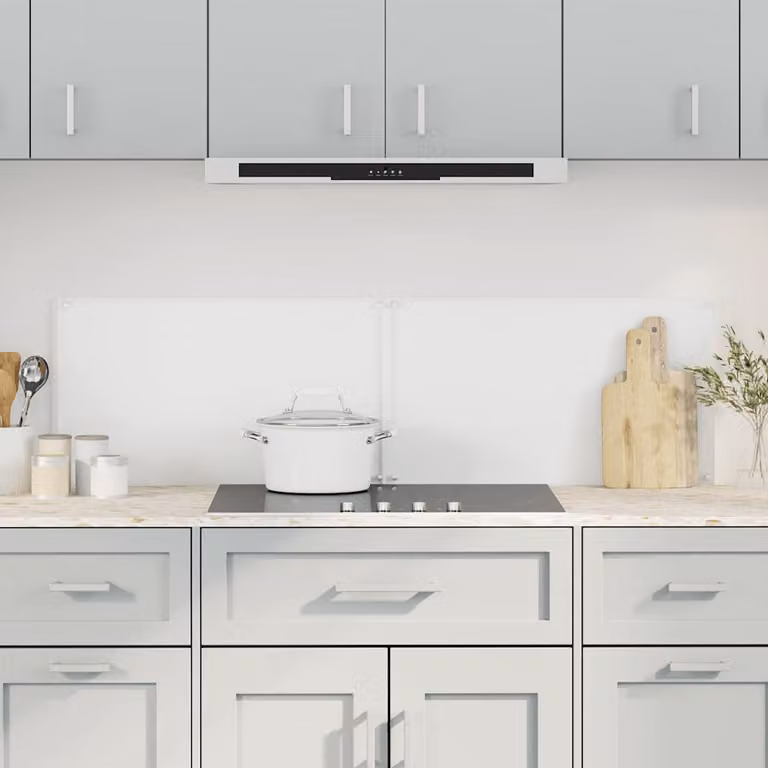 Set di 2 paraschizzi per cucina vidaXL in vetro temperato trasparente, L: 70 cm, H: 60 cm