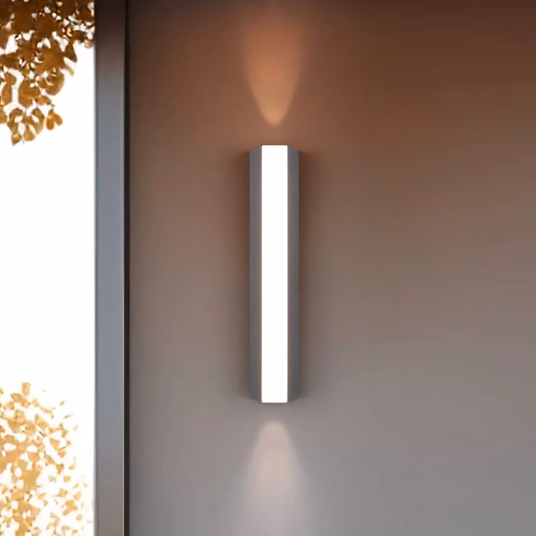 Trio Lighting Applique da esterni a LED Marne, Alluminio / Grigio / Zincato, Alluminio, Moderno, Applique LED da esterni