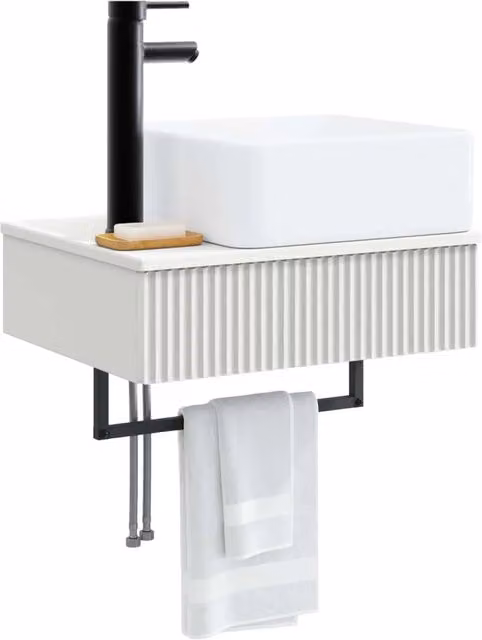 Lavabo da Parete Bianco 53 x 35 x 39 cm Legno ingegnerizzato CFW3887783