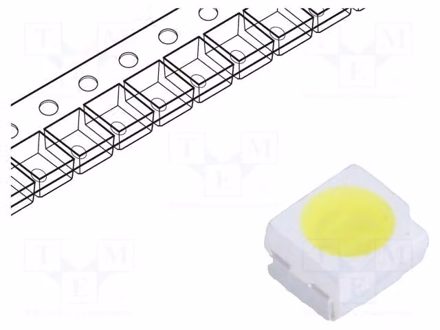 LED; SMD; 3528, PLCC2; bianco freddo; 8lm; 2200mcd; 5000-6000K; 120°; 20mA FYLS-3528LUWC Diodi LED SMD bianco