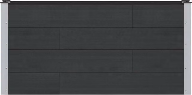Fioriere | Cassetta per fiori | Letto rialzato da giardino Nero 150 x 30 x 72 cm