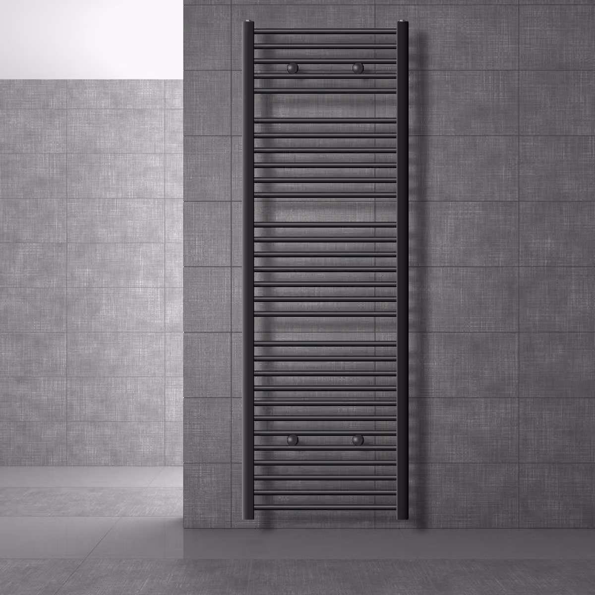 LuxeBath radiatore bagno Sahara, 600x1800 mm, antracite, diritto con attacco laterale, senza elemento riscaldante