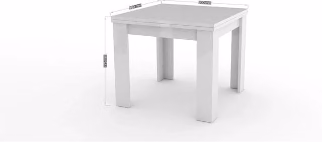 Tavolo da pranzo in legno allungabile a libro 90x90-180cm Jesi One