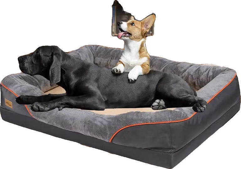 Lettino ortopedico per cani, rivestimento sfoderabile, taglia extra large, GRIGIO, XL
