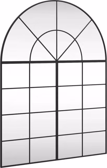 Specchio da Parete | Specchio decorativo Nero 100x130 cm Arco in Ferro