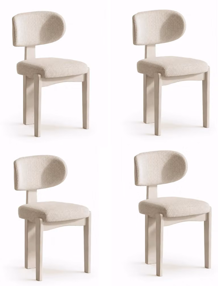 Sedie beige, sedie da pranzo moderne, sedie da pranzo di design