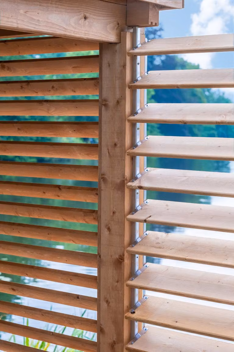 Flex Fence binari in acciaio inox lamelle girevoli 165 cm - per set 2 pezzi