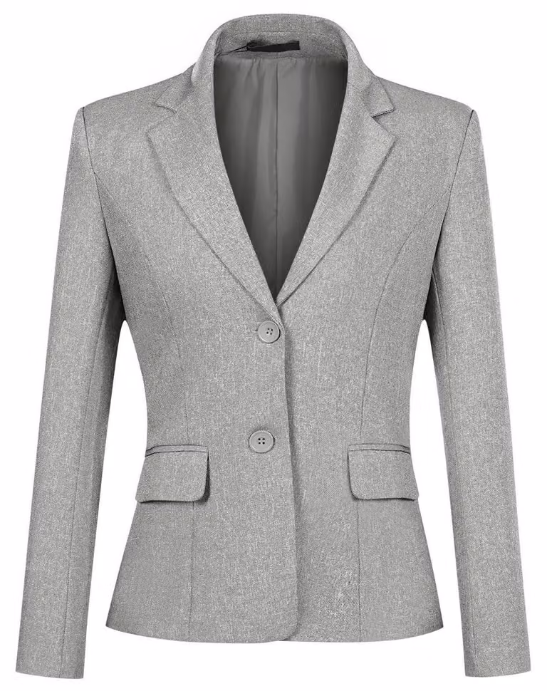 Solidchoice - Giacca da donna con tasche e bottoni, ideale per il tempo libero e per l'ambiente lavorativo