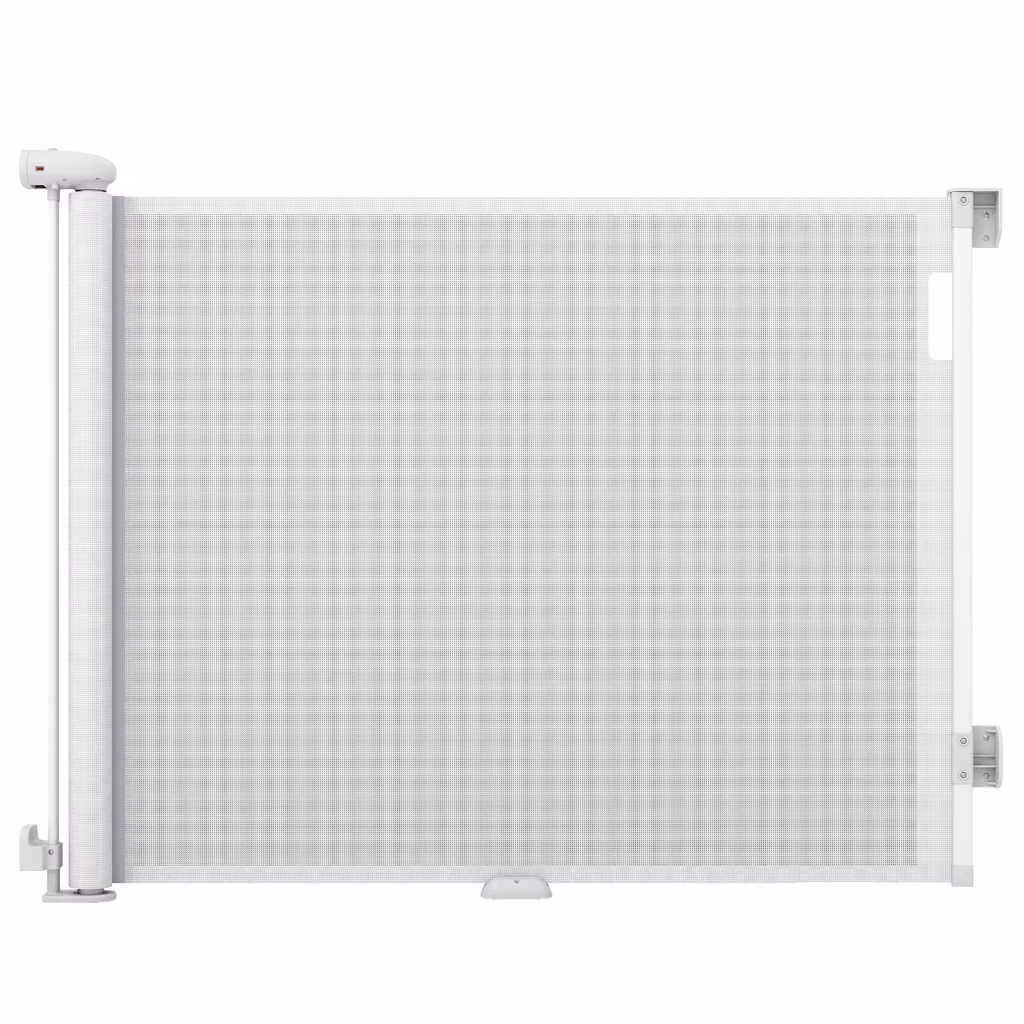 Costway Cancelletto di sicurezza estensibile per bambini e cani, Barriera per bambini retrattile con doppia chiusura 190cm Bianco