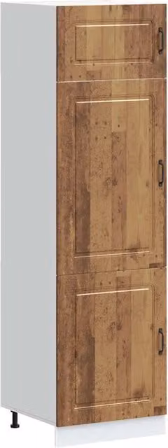 Mobile da cucina Kalmar HELLOSHOP26 in stile vintage color marrone, realizzato in legno composito con finitura opaca, L: 60 cm, P: 57 cm, H: 207 cm