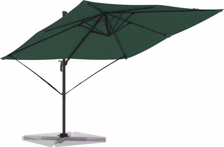 Parasol Roma Verde 286 x 284 x 265 cm Alluminio e Poliestere