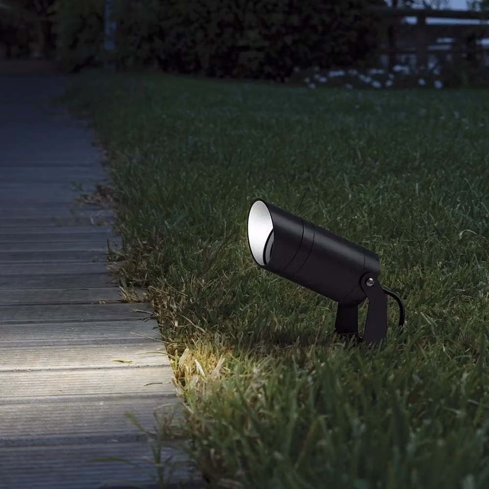 Proiettore da esterno moderno IDEAL LUX Starlight in metallo cromo e grigio con LED da 5,5W 4000K regolabile per giardino – 2