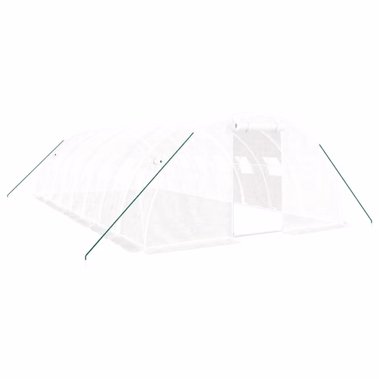 Serra con Telaio in Acciaio Bianco 32 m² 8x4x2 m