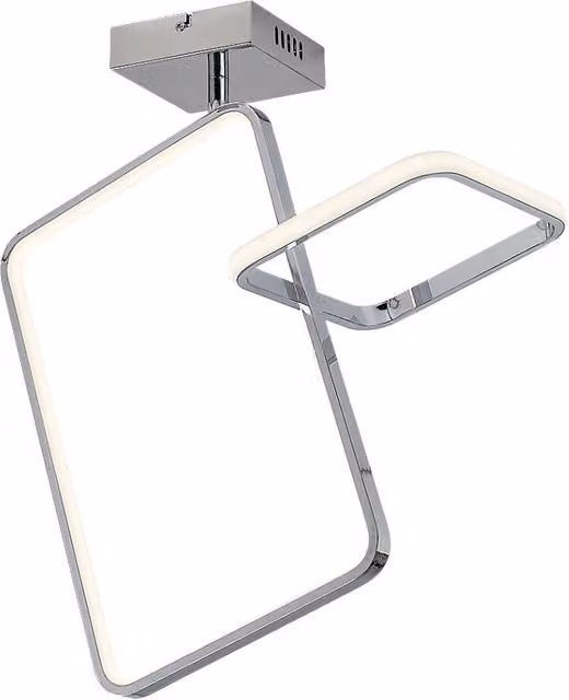 Plafoniera LED moderna Malwen Rabalux in metallo cromato, 36W, 4000K, luce bianca fredda