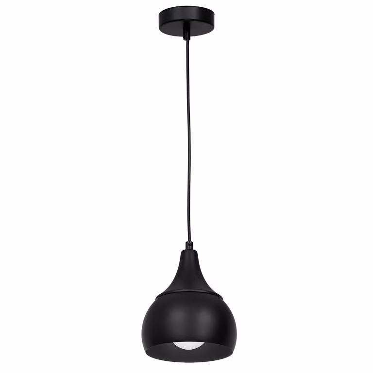 Lampada a sospensione nera su tavolo Aktan 1xE27 15W Luminex