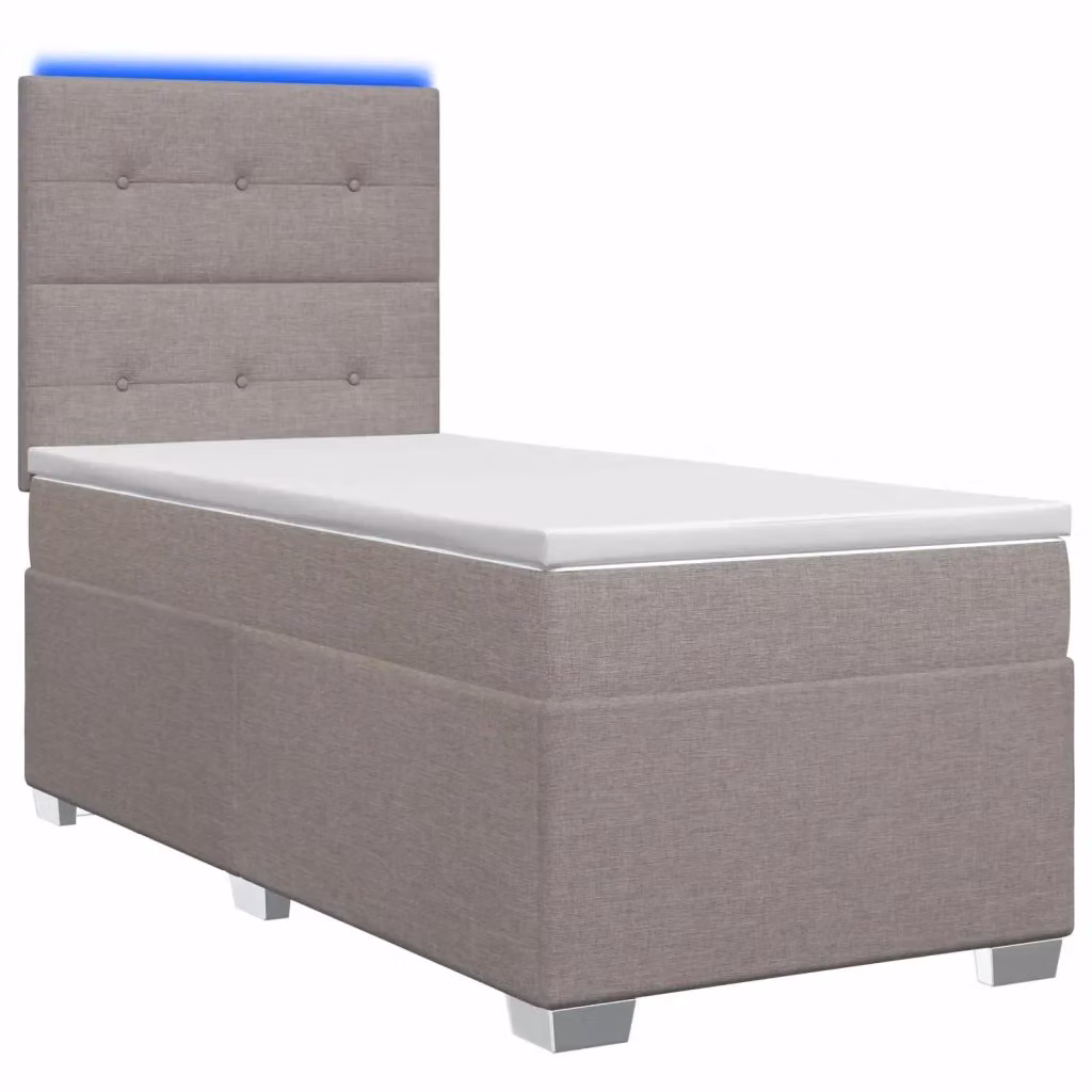 Letto box spring ibrido vidaXL con materasso a molle insacchettate e base contenitore con illuminazione sottostante e porta USB, L/P/H: 80 x 200 x 140 cm – 2