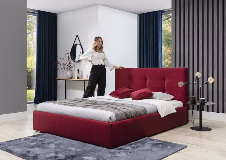 Bordaux 160x200 Bett Schlafzimmer Betten Leder Hotel Luxus Polster Big