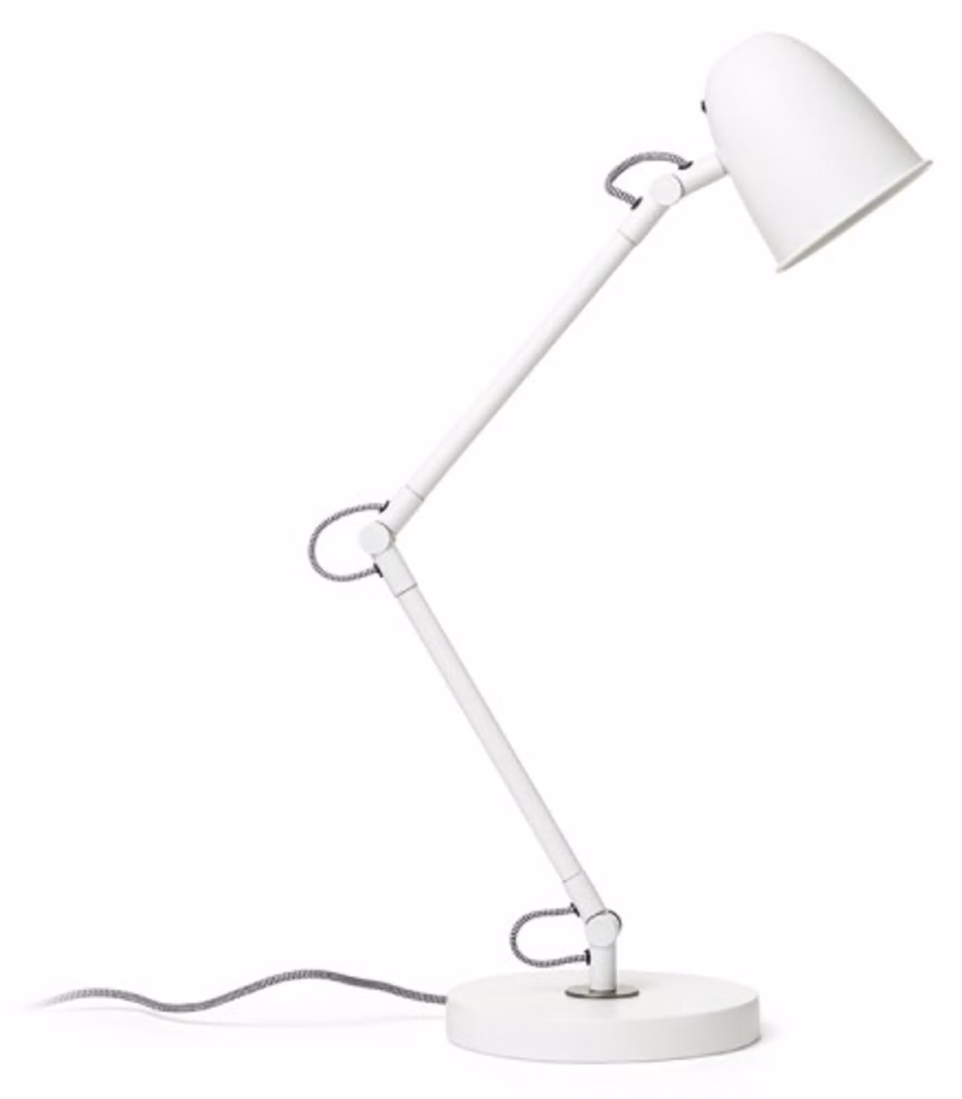 RED - DESIGN RENDL RENDL DANNY Lampada da tavolo, bianco opaco, nichel, 230 V, E14, 5 W, R14187