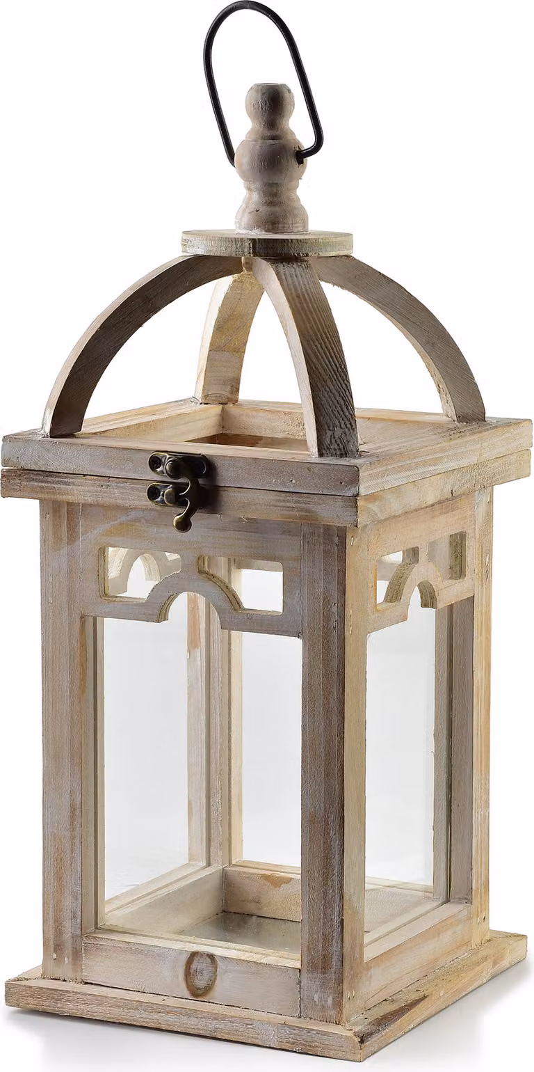 Lanterna in legno Lokke LOKKE 16x16x26 cm Naturale 1 pz.