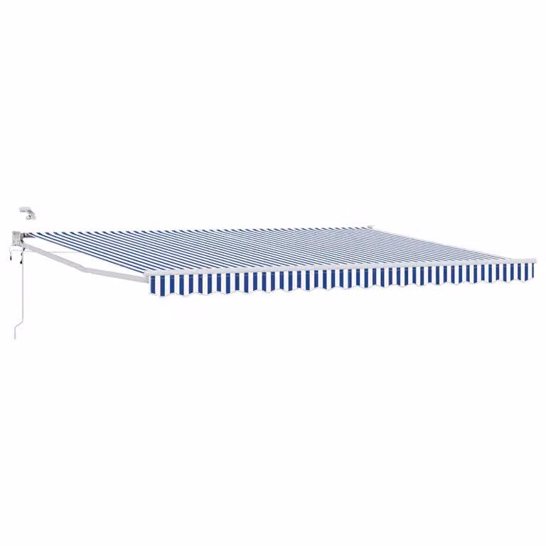 Tettuccio elettrico retrattile vidaXL blu e bianco L: 4,5 m, P: 3 m