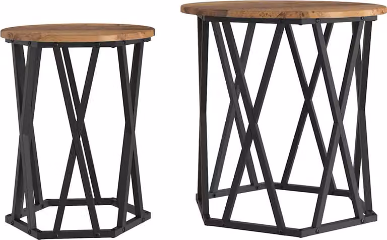Tavolino da salotto 2 pcs Legno vecchio