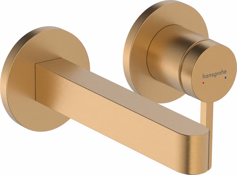 hansgrohe Finoris robinetterie de lavabo monocommande modèle encastré pour montage mural avec bec 16,5 cm, portée 168mm, 76051140, 76051140