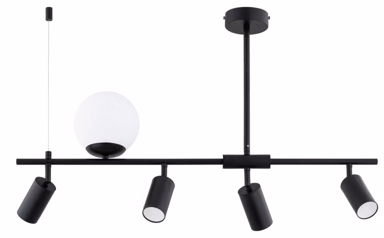 Lampada a sospensione NESKA bianco e nero 5xE14x15W in metallo, dimensioni: 51x88x15 cm, IP20, Alfa