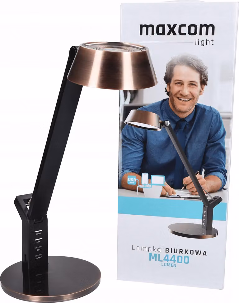 Maxcom GlowPro 8W lampada da tavolo LED dimmerabile rame