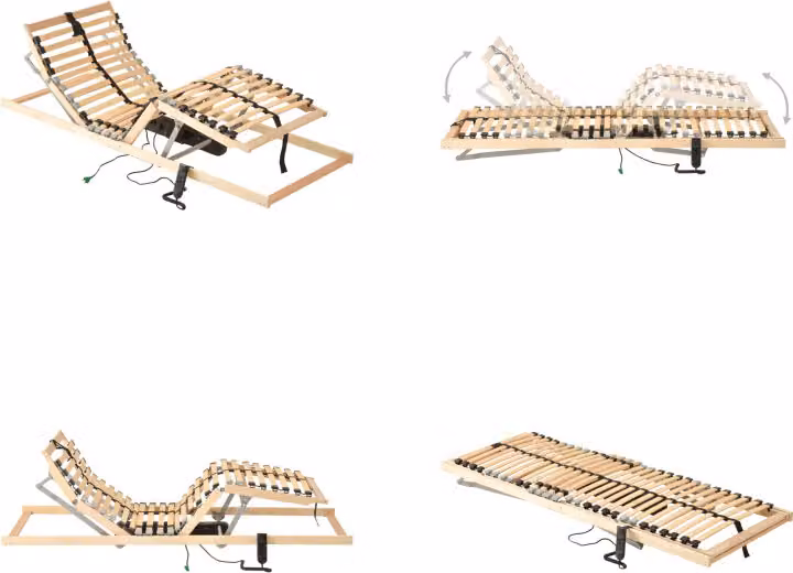 vidaXL Rete a doghe elettrica a 28 doghe, 7 zone 70x200 cm - Base letto - Basi letto - Rete a doghe - Telai a doghe