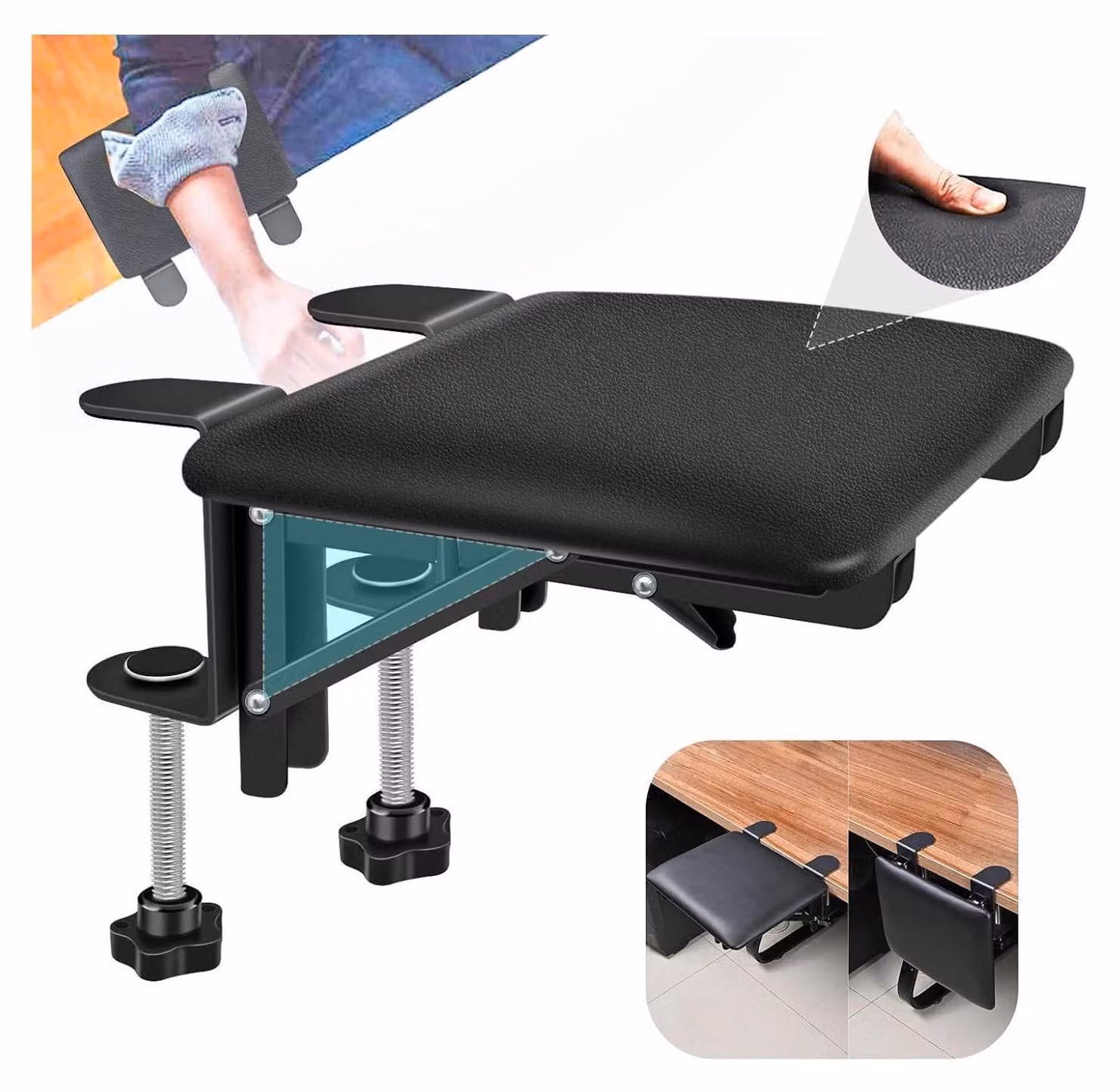 Bracciolo ergonomico Giecy per scrivania - Poggiapolsi pieghevole