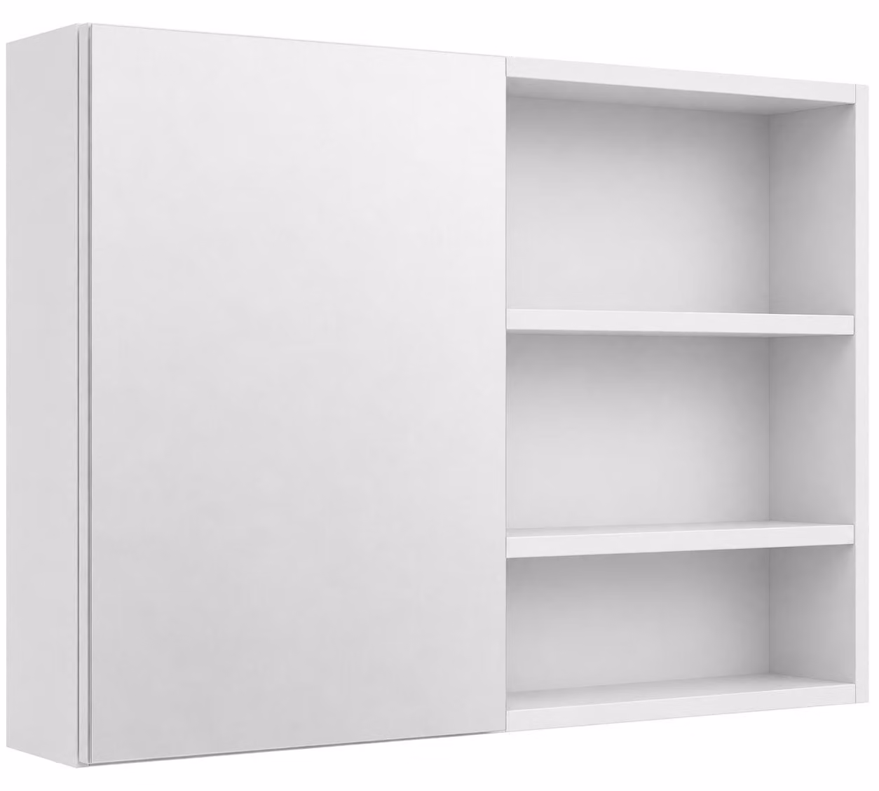 CERANO - Armadietto a specchio da bagno Orea - bianco opaco - 120x65x15 cm