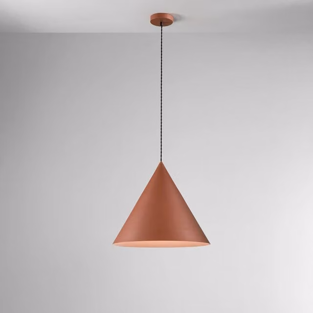 Lampada a sospensione Minimal Iconic Perenz in metallo colore terracotta con 1 luce E27 IP20 D50 cm