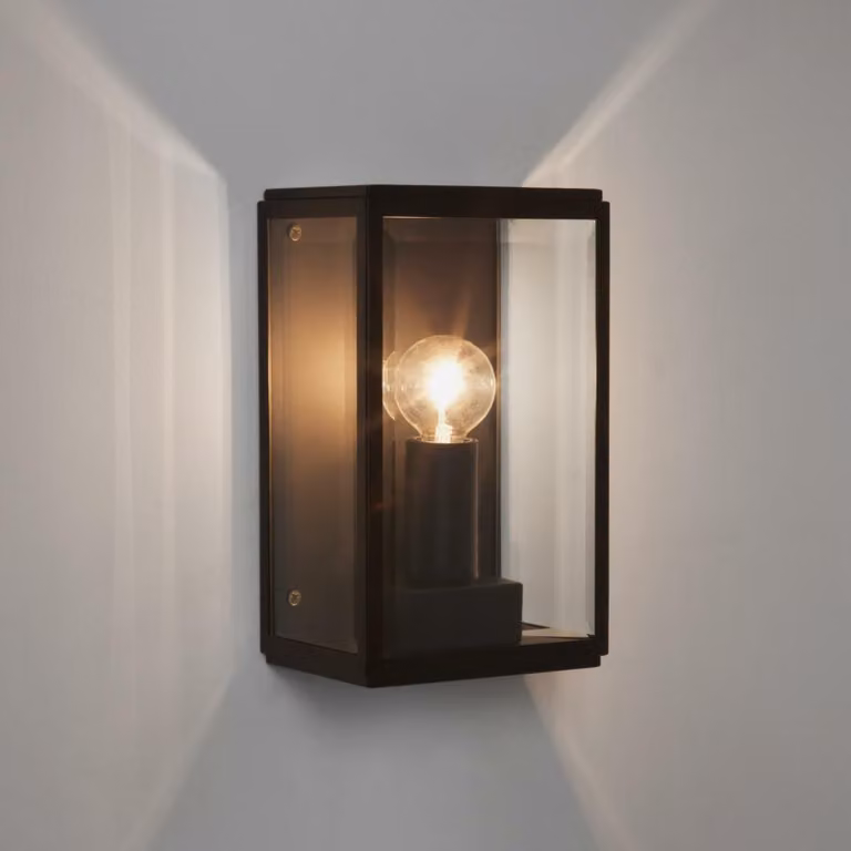 Lampada da parete per esterni ASTRO Homefield 130 E14 IP44 nero 210x130x90 mm