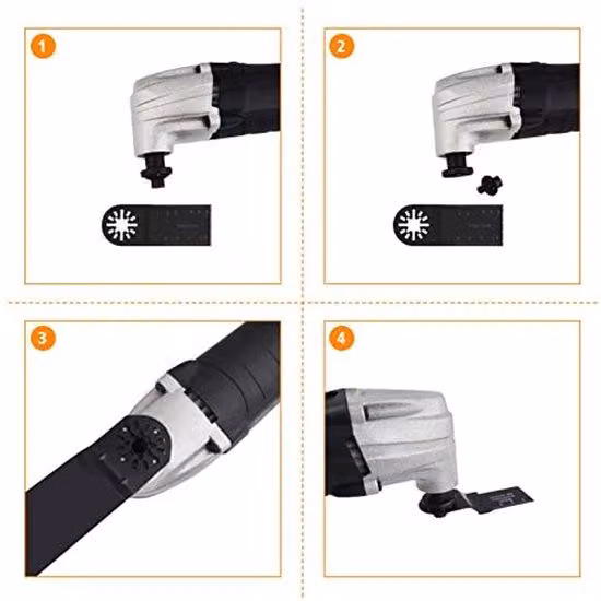 Set di 20 lame per seghetto alternativo, kit di lame oscillanti con miscela di lame bimetalliche per utensili multifunzione, accessori per lame per tagli precisi