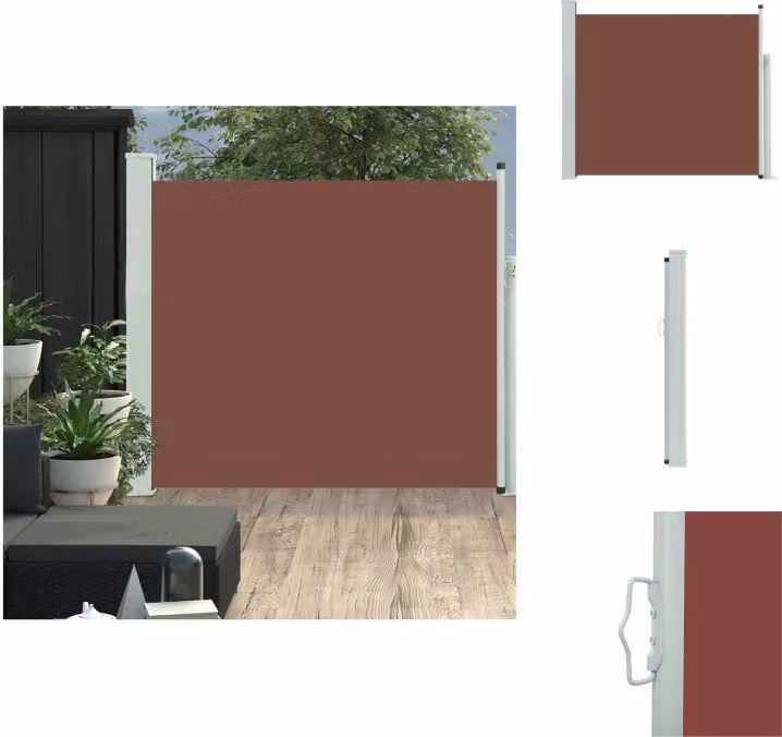 vidaXL Tenda laterale estensibile 100x300 cm Marrone - Ombrelloni e tende da sole