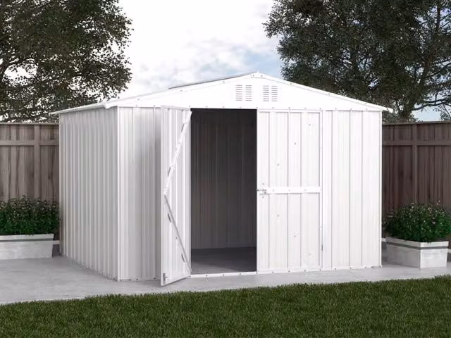 Box in lamiera zincata per esterno 327x269cm x h 215cm - 132 kg - 8,80mq BIANCO