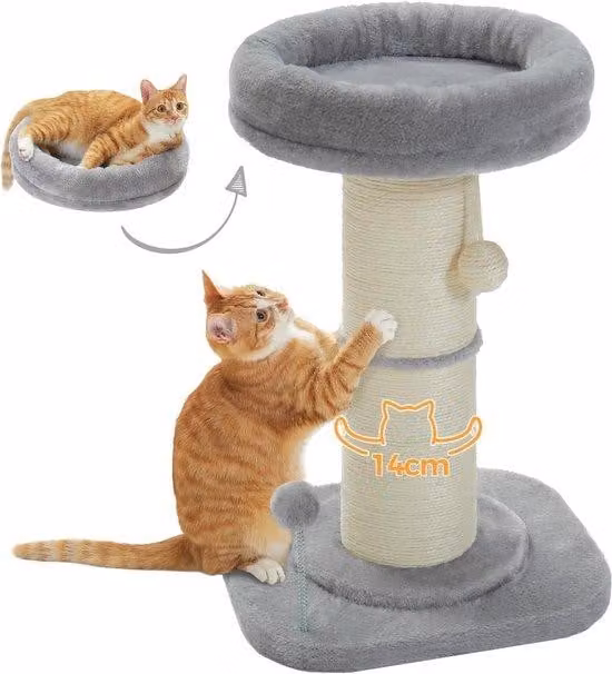 Tiragraffi per gatti domestici, grigio, pezzo unico
