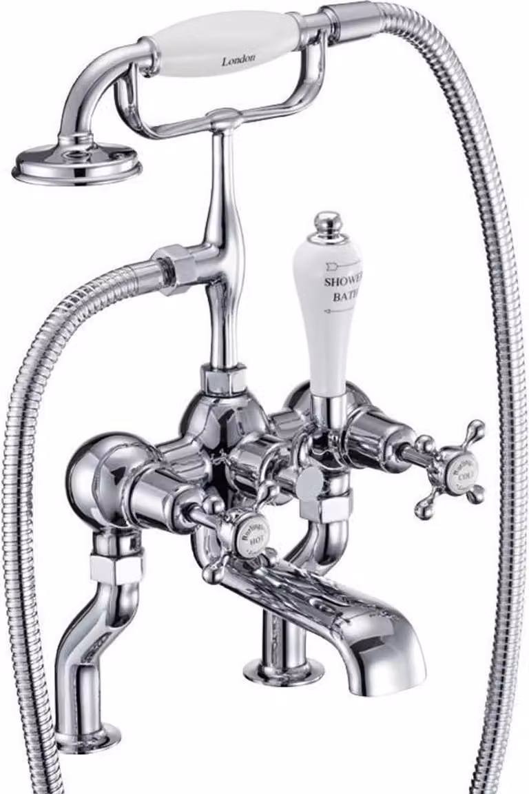 Rubinetto per vasca da bagno con doccia Casa Padrino - Accessori per il bagno nostalgici in stile antico Liberty