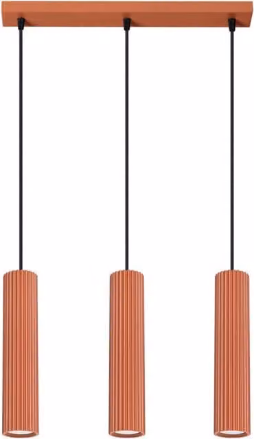 Lampada a sospensione Pure Lume in metallo rossa e nera, dimmabile e con altezza regolabile, per cucina e sala da pranzo