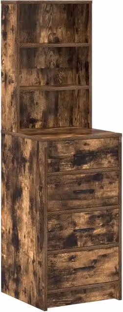 Credenza moderna vidaXL in legno rovere color marrone, L 40 cm x P 41 cm x H 135 cm – 1